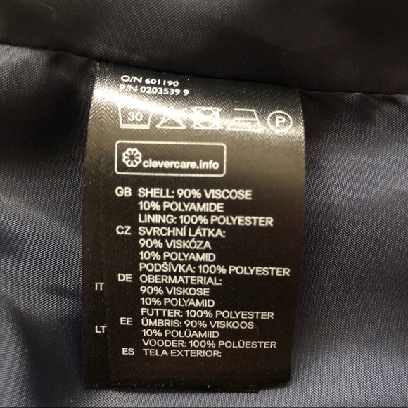 H&M Tuxedo Jacket With Faux Leather Lapel - Picture 6 of 6